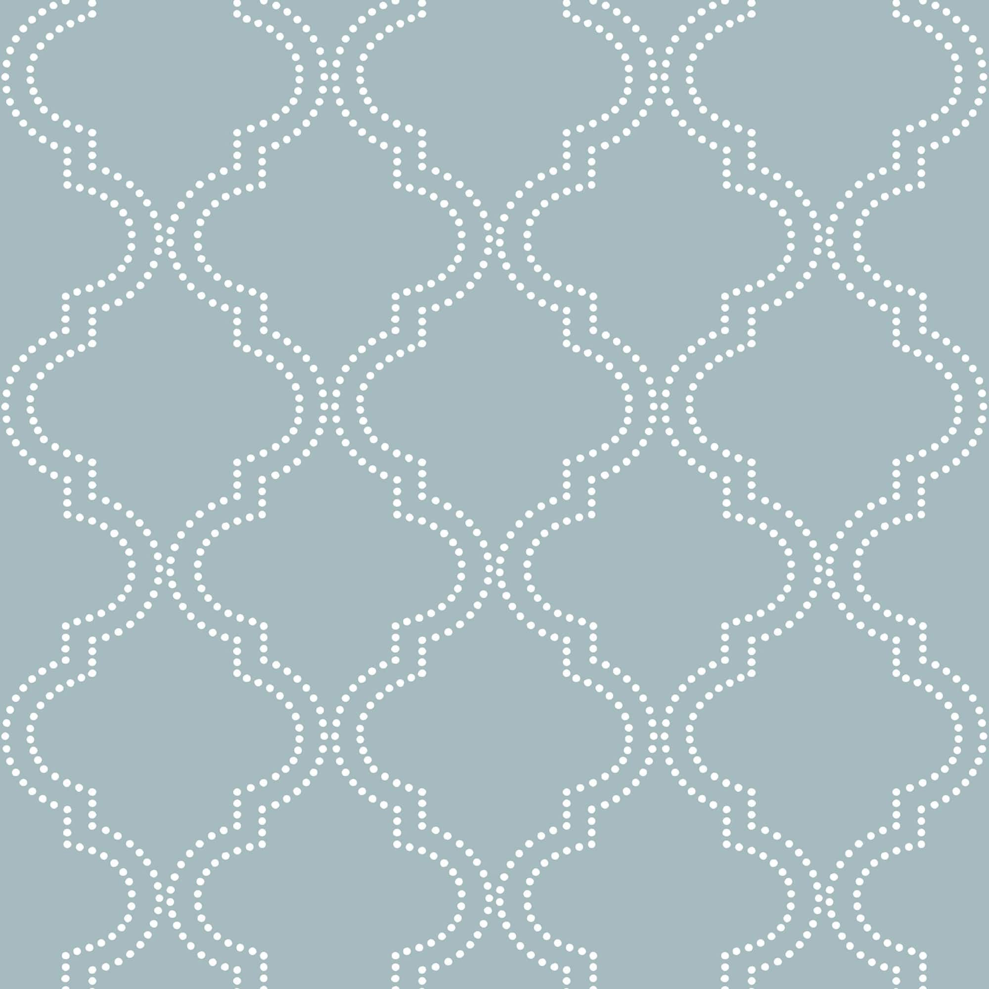 NuWallpaper Slate Blue Quatrefoil Peel & Stick Wallpaper